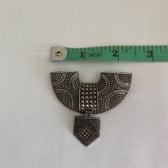 Art Deco Style Judith Jack Unsigned Marcasite Silver Tone Brooch - Picture 4 of 5
